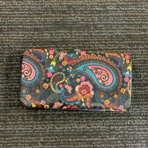 Paisley print clutch/wallet/makeup case